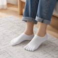 thumbnail image 6 of MJumppHome 5 Pairs Cotton Toe Socks Low Cut No Show Athletic Socks for Men Women,White,Sock Sizes 7-10, 6 of 7