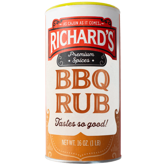 Richard's Cajun Foods BBQ Rub 16 oz Canister