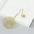 thumbnail image 7 of Tassel Bookmark Creative Shape High Durability Metal Hollow Bookmark with Chain Pendant Stationery Gifts for Home, 7 of 7