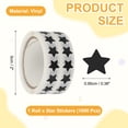 thumbnail image 2 of Rollo de Etiquetas de Estrella Uxcell, Etiquetas Autoadhesivas de Recompensa para Suministros de Maestros de Aula y Manualidades DIY en Negro, 2 of 6