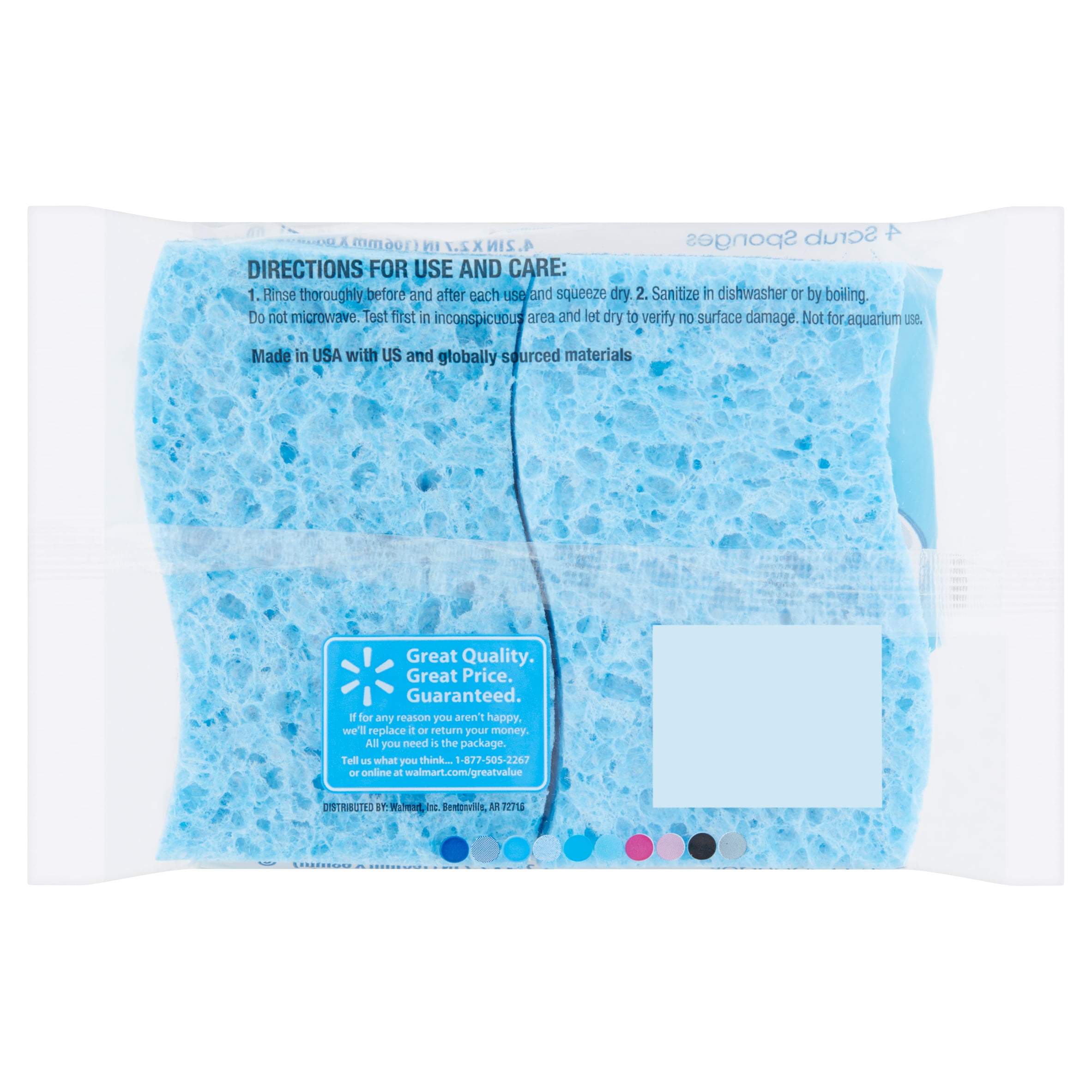 Great Value Non Scratch Scrub Sponges 4 Count Great Value Non Scratch Scrub Sponges