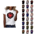 thumbnail image 1 of T-shirts pour Femmes de la Saint-Valentin 2026 Mode Manches Courtes Col Rond avec Cœur Graphique, 1 of 4