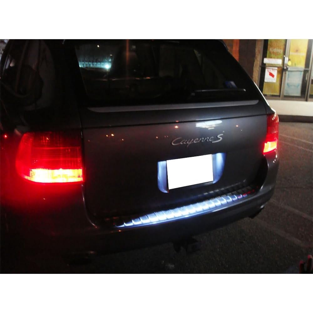 OEM-Fit 3W Full LED License Plate Light Kit For Volkswagen: Touareg, Porsche: Cayenne, Powered by 18-SMD Xenon White LED & Can-bus Error Free