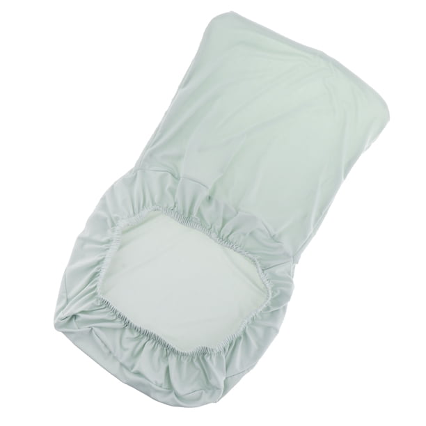 Funda elástica para asiento de silla con respaldo bajo y corto, para cocina y salón. Verde