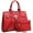 B-Red, variant on Women Handbags and Purses Ladies Shoulder Bag Top Handle Satchel Tote Work Bag with Matching Clutch