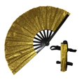 thumbnail image 4 of Plegable Glitter no Kung Fu Fan 13 pulgadas Radio para club de baile Ligero Dorado, 4 of 8