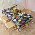 thumbnail image 3 of Pioneer Flower Floral Print Pattern Rectangle Tablecloth 60"x120", Waterproof Polyester Table Cloth, Wipeable Spillproof for Dining Camping Indoor Outdoor, 3 of 6