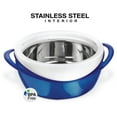 thumbnail image 2 of Pinnacle Thermoware 2.6-Qt Stainless Steel Bowl Insulated Food Container, Blue, 2 of 5