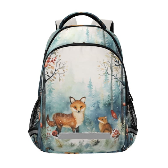 ALAZA Fox in Forest Backpack Elementary School Bag Bookbag Travel Rucksack