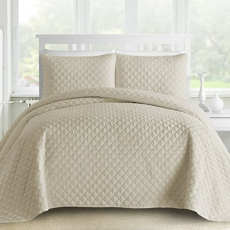Gifted Lantern Ogee Quilted 3-piece Coverlet Set