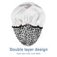thumbnail image 4 of Shower Caps,Black Leopard Print Waterproof Shower Cap for Women 4 Pieces,Double Reusable Hair Cover for Shower PEVA Elastic Stretch Hem, 4 of 7