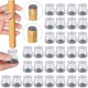 thumbnail image 1 of 32 pcs Silicone chair leg protectors, size: Small (fits 23 - 32 mm), small chair leg sliders, transparent silicone protectors for chair legs with felt, 1 of 5