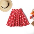 thumbnail image 3 of WOYY Big Girls Vintage Polka Dots Skirt Cotton A-Line Skirt, Sizes 5-8, 3 of 3