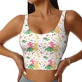 thumbnail image 2 of Picia Cute Baby Dinosaurs Sports Bra for Women,Padded Strappy Sports Bras Medium Support Yoga Bra with Removable Cups,Running Yoga Bra-, 2 of 9