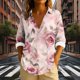 thumbnail image 4 of Xuyuer Womens Button Down Shirts Long Sleeve Linen Tops Casual Collared Blouses Loose Fit, 4 of 6