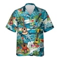 thumbnail image 2 of Camisa hawaiana con estampado 3D de ukelele para hombre, camisas hawaianas con patrón de instrumento musical, blusas holgadas de verano, blusas con solapa de calle, 2 of 4