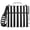 Black and White Striped, variant on 3 Ring Zipper Binder with Shoulder Strap Waterproof Trapper Keeper 2 Inch D-Ring 500 Sheets Capacity Stylish and Cool Skull