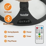 Baby Swing,Bluetooth Baby Swing for Infants Portable Baby Swing for Newborn, Electric Baby Swings with 5 Gears & Time Set & Music&Remote Control, Infant Swing for Babies 0-6 Months, Unisex,Khaki
