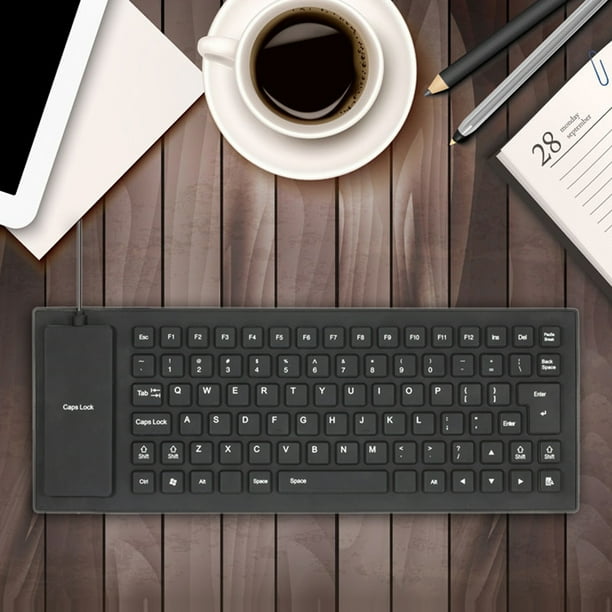 85 Keys Foldable Flexible Rollup USB Wired Silicone Keyboard Water