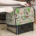 thumbnail image 2 of Toaster Covers 2 Slice, Grape Stamp Pattern Waterproof Bread Machine Cover Fits for Standard 2 Slice Toasters, Home Decor Toaster Protection with Hanging Rope, 2 of 7