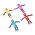 thumbnail image 4 of Juguetes telescópicos de dibujos animados, 4 piezas de ventosas telescópicas, robots de ventosas telescópicas, juguetes de rompecabezas de dibujos animados, ventosas de juguete, fiel a su promesa, 4 of 12