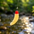 thumbnail image 5 of Soft Plastic Fishing Lures Fishing Soft Plastic Lures Fishing Lures and Bait 0.8 Inch White Bionic Fishing Lure with Single Hook for Freshwater Fishing Panfish Bait for Trout, 5 of 6