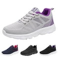 thumbnail image 5 of Fauean Womens Sneakers Fashionable Simple Flat Bottom Comfortable Lace up Casual Shoes Purple Size 40, 5 of 9