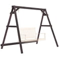 thumbnail image 2 of Outsunny Wooden Porch Swing Frame, A-Frame Swing Stand with Reinforced Bars, Hanging Chair Stand Only for Backyard, Patio, Lawn, Garden, 2 of 9