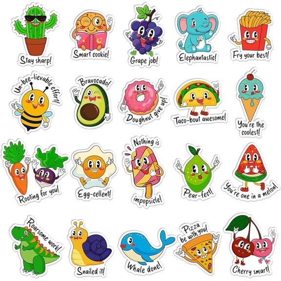 800pcs Punny Teacher Stickers for Student, Motivational Reward Sticker for Kids Classroom Must Have Essential for Teacher Supplies Gift Positive Encouraging Sticker for Water bottle