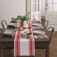 thumbnail image 2 of Hokiten Table Runners 72 Inches Long Dress Scarves, Red Striped Farmhouse Kitchen/Dining Table Runner, Coffee Tablerunners, Modern White Striped Abstract Art Aesthetics 18x72 Inch, 2 of 7