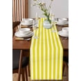 thumbnail image 2 of Hokiten Table Runners 72 Inches Long Dress Scarves, Yellow Striped Farmhouse Kitchen/Dining Table Runner, Coffee Tablerunners, Modern Farmhouse Yellow White Stripes 14x72 Inch, 2 of 7