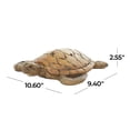 thumbnail image 3 of 11" x 3" Brown Polystone Turtle Sculpture, by DecMode, 3 of 8
