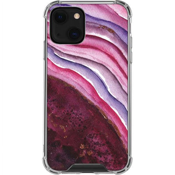 Skinit Geode Plum Watercolor Geode iPhone 14 Plus Clear Case