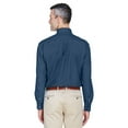 thumbnail image 3 of Harriton M550T Men's Tall Long Sleeve Denim Shirt-Dark Denim-2XLT, 3 of 3