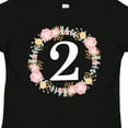 thumbnail image 4 of Inktastic 2nd Birthday Rose Wreath 2 Year Old Girl Girls Toddler T-Shirt, 4 of 5