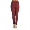 thumbnail image 2 of G-Style USA Women's High Waist Ripped Skinny Pants RJH370 - Burgundy - 9, 2 of 5