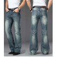 thumbnail image 2 of Men‘s Flared Pants  Classic Flared  Jeans   Loose Leg Jeans  Boot Cut Trouser  tzw, 2 of 6