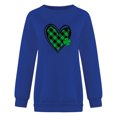 thumbnail image 4 of Chandail en Molleton Oversize 2023 pour Femmes Chemises Unies Col Rond Manches Longues Hauts Blouse Imprimée Coupe Ample Hauts pour Femmes, 4 of 5