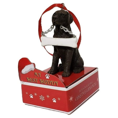 E&S Pets My Best Buddy Chocolate Labrador with Bone Christmas