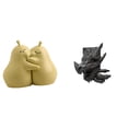 thumbnail image 1 of Sujetalibros decorativos de resina y , figura de mesa, sujetalibros con estantes, estatua, soporte resistente que mantiene los libros en posi, 1 of 8