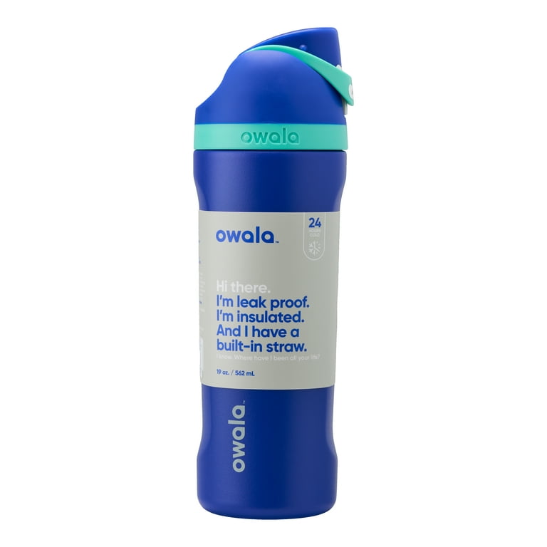 Owala FreeSip 19 oz Blue Insulated Stainless Steel Water Bottle with Straw Lid