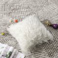 thumbnail image 5 of PiccoCasa Shaggy Faux Fur Throw Pillow Cover, 18"x18" Cushion Cover Cases for Sofa Couch Pearl White, 5 of 8