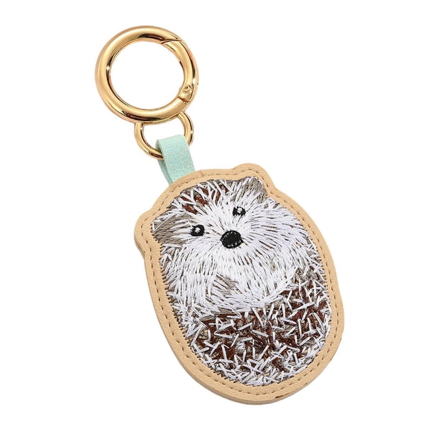 Llavero bordado, llavero para coche, llavero elegante con forma de animal, ideal como regalo de Acción de Gracias. Erizo