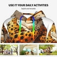 thumbnail image 4 of Haiem Cartoon Cheetah With Attitude for Women's Fashion Hoodies & Sweatshirts with Kangaroo Pocket,Hooded Sweatshirt with Eye-catching Drawstrings-Small, 4 of 7