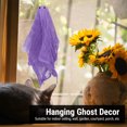 thumbnail image 5 of Gauze Ghost Pendant with Jute Rope Hanging Scary Ornament for Tree Courtyard Window Outdoor Yard Halloween Decoration Purple 17x15x3 Inches / 43.2x38.1x7.6 cm, 5 of 9