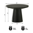 thumbnail image 3 of Best Master Furniture Terra Transitional Round End Table with Pedestal Base, Ebony Black, 3 of 4