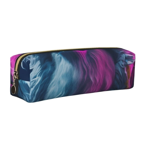 Vsdgher Trousse à Crayons en Cuir Imprimé Gorille Lunettes Hip-Hop, Pochette de Maquillage, Pochette à Fermeture Éclair pour Essentiels Quotidiens, Organisateur de Rangement, Cosmétiques et Papeterie