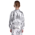 thumbnail image 4 of Doomiva Ensemble de Performance Jazz Moderne pour Garçons et Filles Vêtements de Danse de Rue Hip Hop 2 Pcs Argent 10, 4 of 5