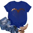 thumbnail image 3 of Pavied T-Shirts pour Femmes T-Shirts Graphiques Chandails en Molleton de la Saint-Valentin pour Femmes Imprimé Cœur Col Rond Manches Longues Hauts Décontractés Mignons Chemises de la Saint-Valentin en Coton Hauts d'Été Bleu m, 3 of 3