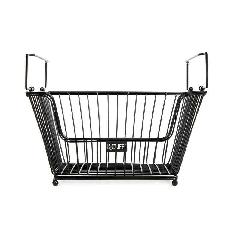 Metal Black Storage Bin Display Cart